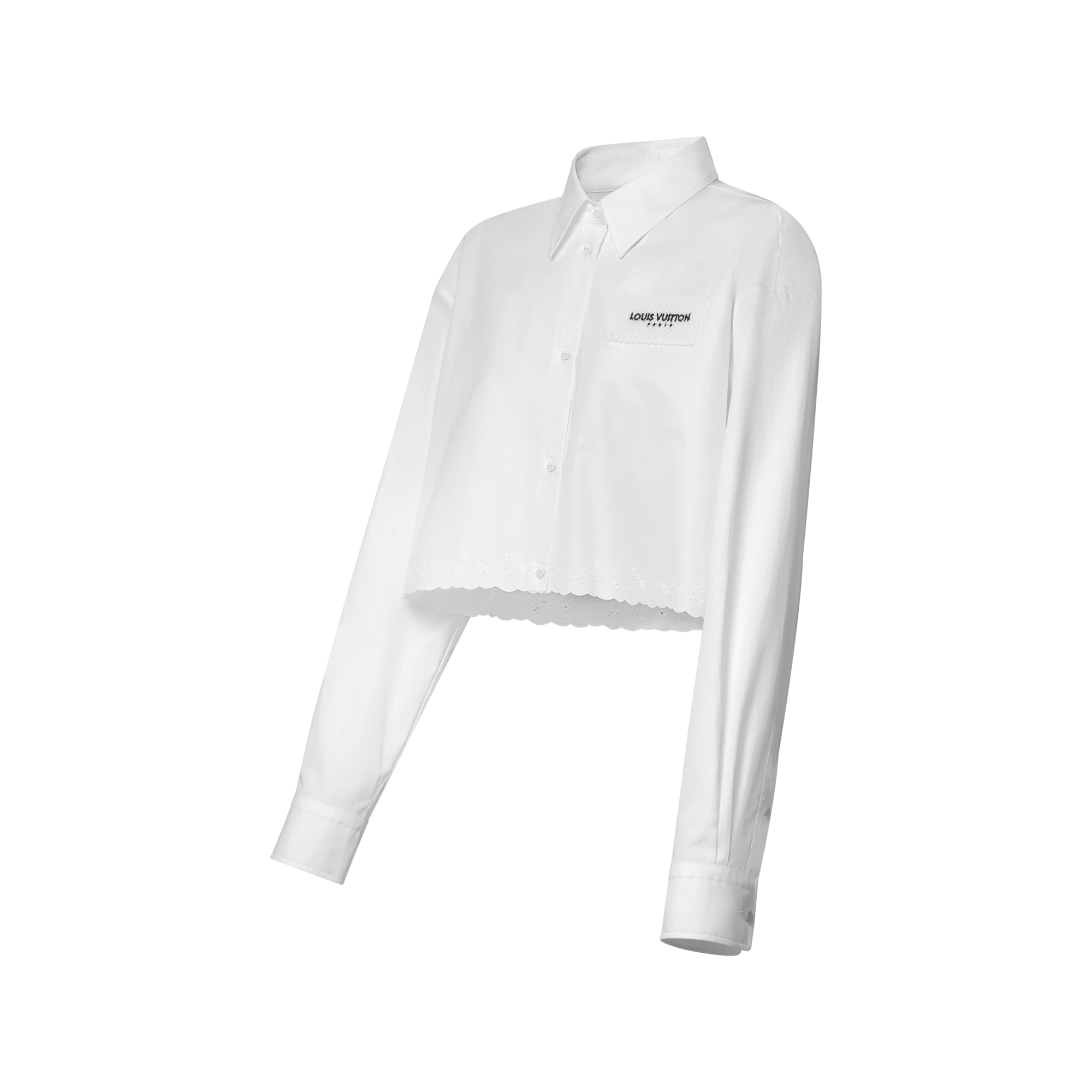 Broderie Trim Cropped Shirt - Women - Ready-to-Wear | LOUIS VUITTON ®